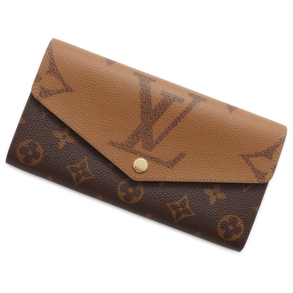 Louis Vuitton Long Wallet Monogram Giant Reverse Portefeuille Sarah Black
